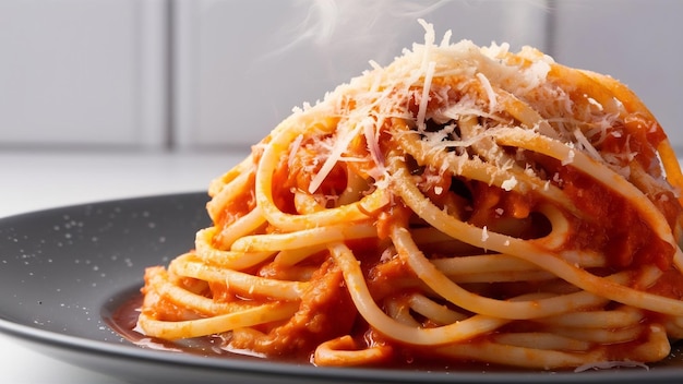 pasta with tomato sauce and parmesan