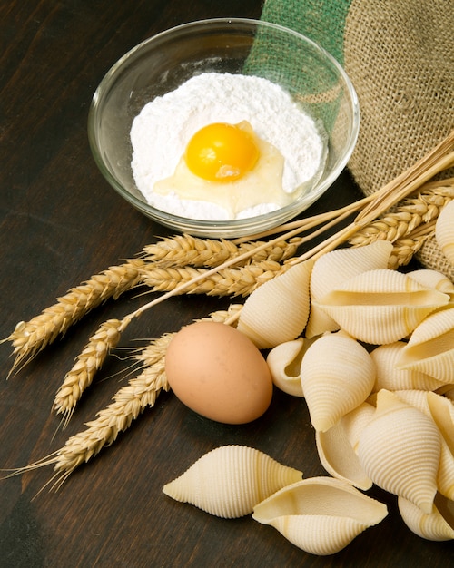 Pasta zelfgemaakt met verse ingrediënten