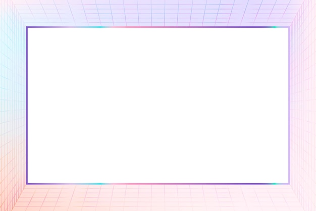 pastel 3d png grid patterned frame transparent background