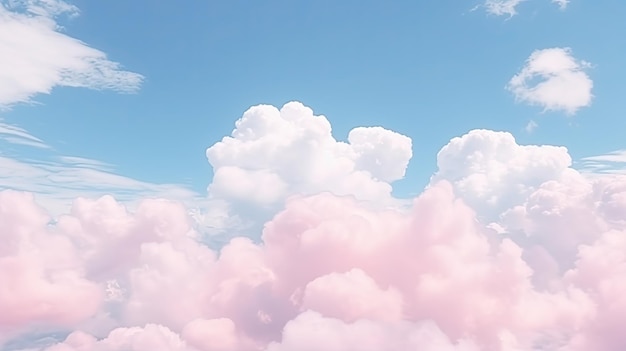 Pastel background of sky in feminine