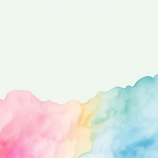 Pastel background with a rainbow background vector