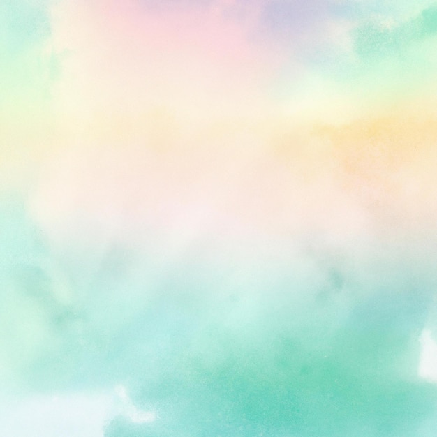 空に虹とパステルの背景