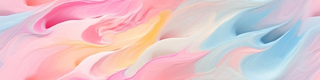 Foto sfondo pastello con acquerello modello senza cuciture di onde di pennellate multicolori con vernice