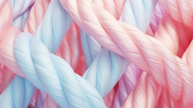 Pastel beautiful advertising delicate background Twisted threads and ropes AI generation