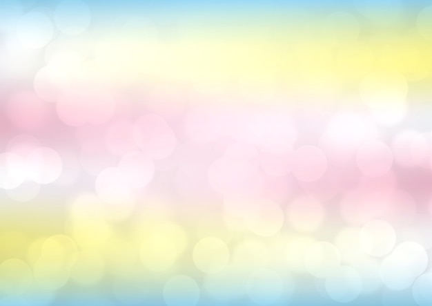 Pastel bokeh lights on gray background