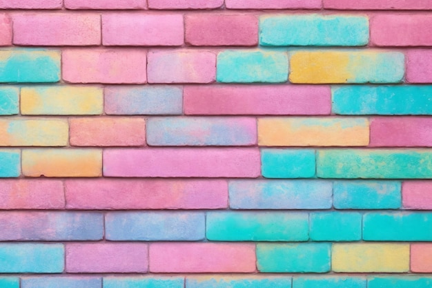 Photo pastel brick wall background pastel wall background brick wall background wall background brick background ai generative