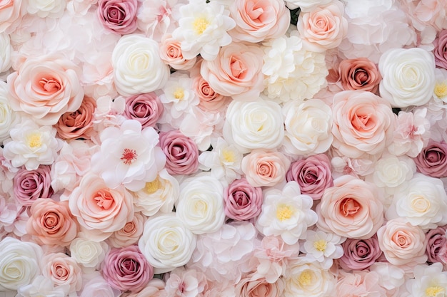 Pastel and Bright Flowers wall background