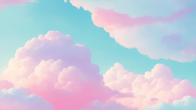 Premium AI Image | Pastel Clouds Colorful Background Generative AI
