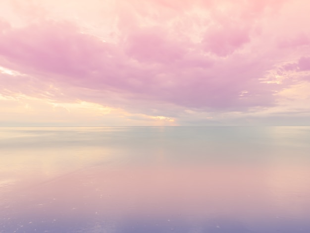 Photo pastel color sea and sky.beautiful landscape seaside background.