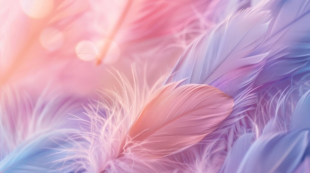 Pastel Color Soft Feather Abstract Background Dreamy Palette of Serene Hues for Sophisticated Desig