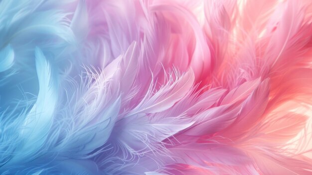 Photo pastel color soft feather abstract background dreamy palette of serene hues for sophisticated desig