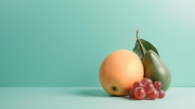 pastel color theme fruit background generative ai