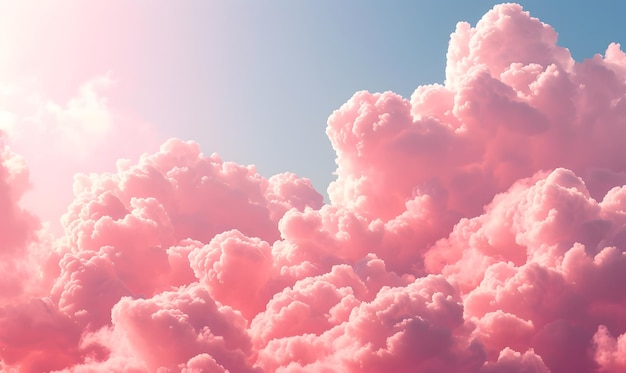 Pastel colored clouds and sky