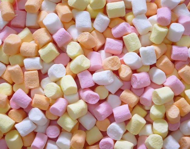Pastel colored marshmallow