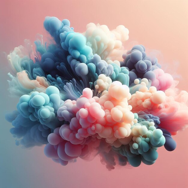 Pastel colored smoke effect background