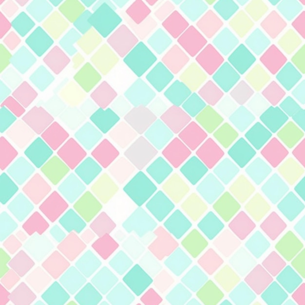 Pastel colored squares on a white background.