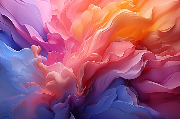 다채로운 액체의 파스텔 다채로운 추상적인 배경