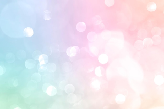 Photo pastel colorful gradient with bokeh light background