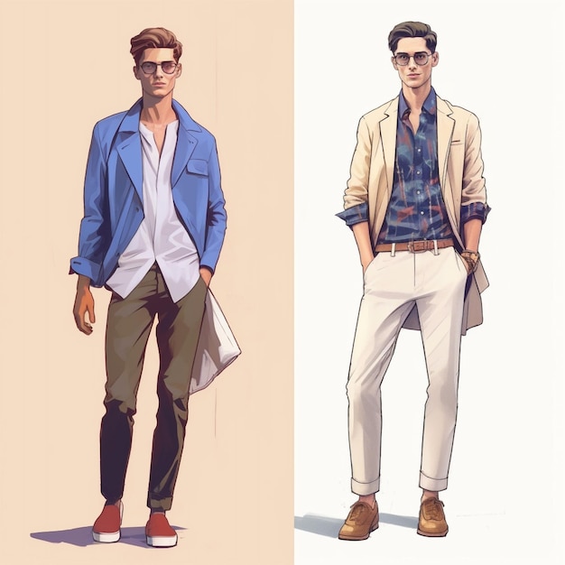 Pastel colors man fashion