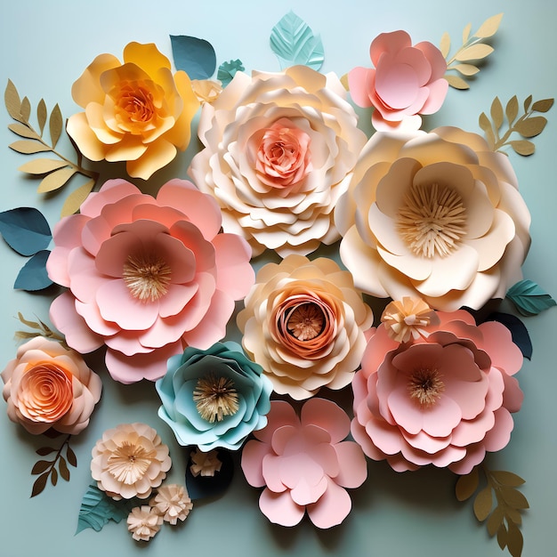 Pastel colors for paper flowers