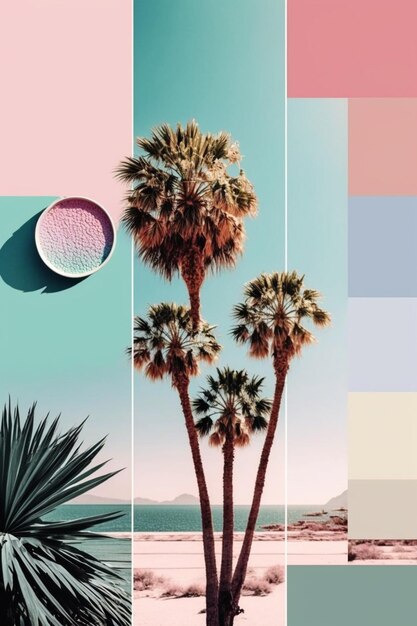 Pastel colors of summer vacation background color scheme