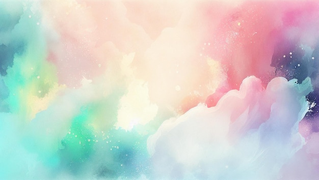 Pastel colors in a watercolor style background