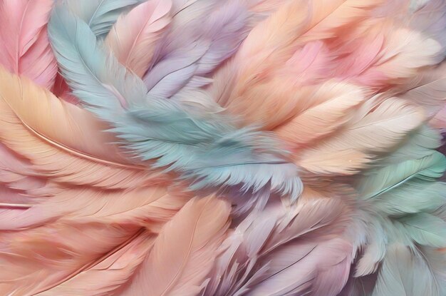 pastel colour feather abstract background