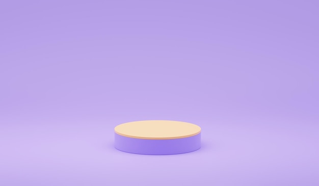 Pastel cute 3d rendering podium product background