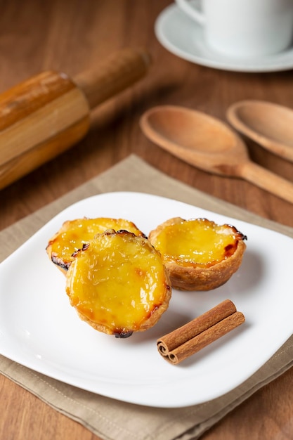 Pastel de nata of Pastel de belem Traditioneel Portugees dessert