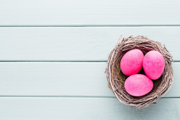 Pastel easter eggs. spring greating card