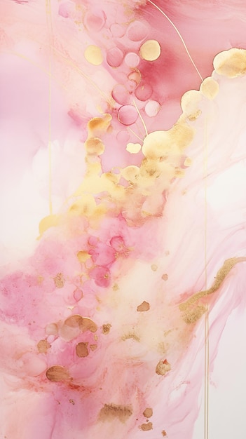 Photo pastel elegance handpainted alcohol ink design in elegant pink