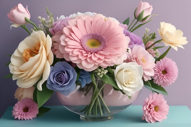 Pastel flowers