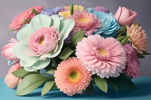 Pastel flowers