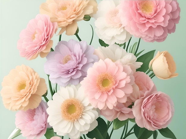 Pastel flowers