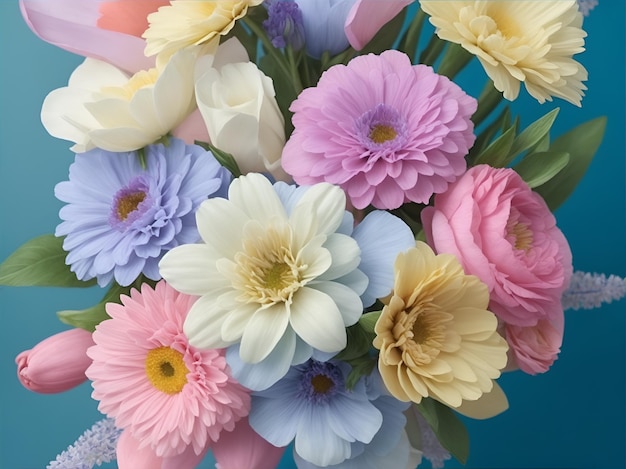 Pastel flowers