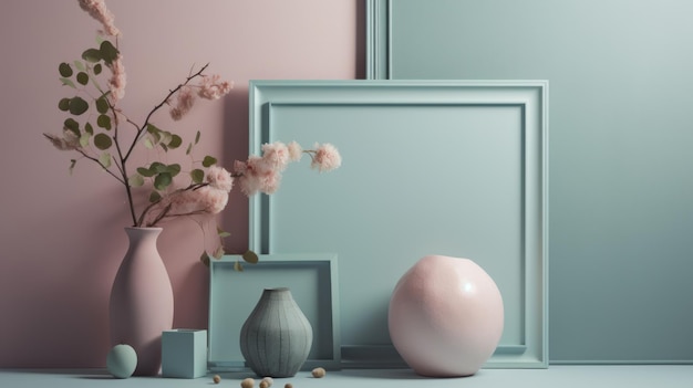 Pastel fotolijst voor een serene sfeer