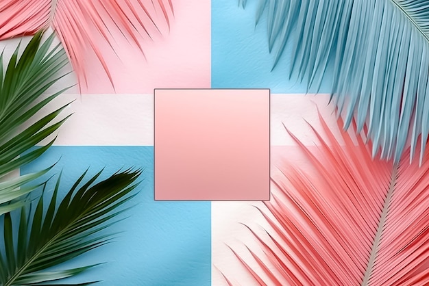 Pastel geometrische vormen met Leaf Ai gegenereerd