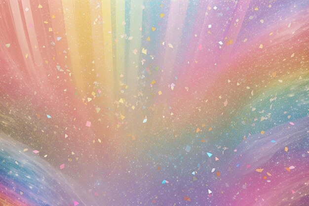 Pastel glittery rainbow background