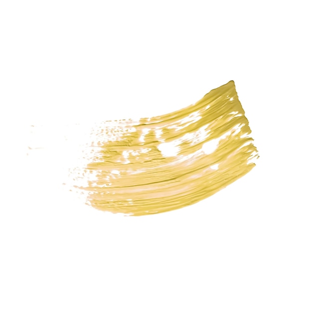 Foto campione di bellezza in oro pastello per la cura della pelle e il trucco cosmetico campione texture isolato su sfondo bianco trucco sbavature crema cosmetici macchia o pennellata