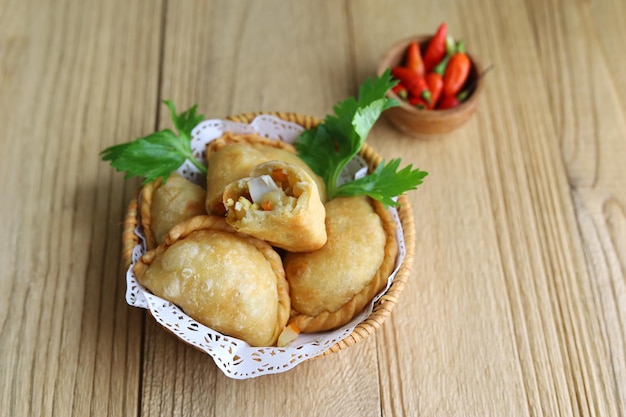 Pastel Goreng or fried Pastry is popular snack in Indonesia