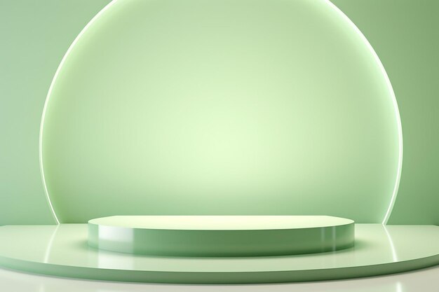 Pastel gradient green light background product display backdrop