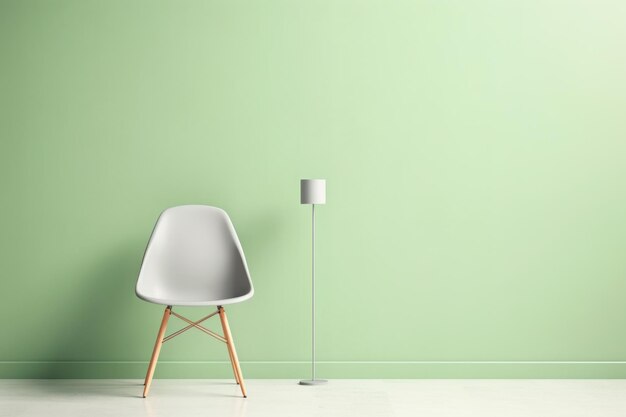 Pastel green wall mockup psd showcasing your designs in ar 32