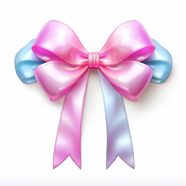 Pastel Holographic Pink Ribbon Plastic Inflatable Decoration