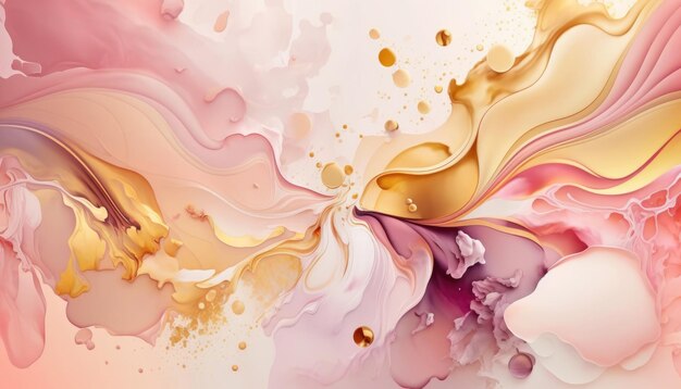 Pastel ink morphing abstract fluid art background