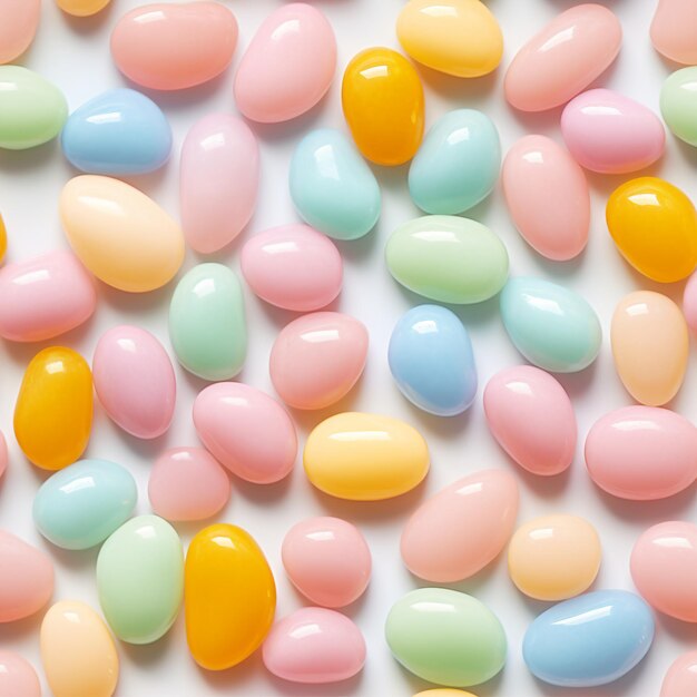 Pastel jelly beans close up photographseamless image