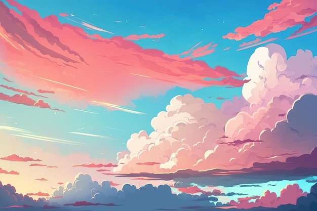 Download Anime Sky creates a beautiful backdrop for any story   Wallpaperscom