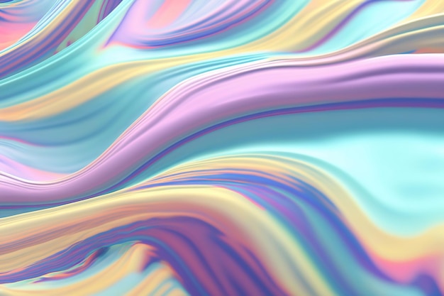 Pastel liquid paint flows background Creamy color fluid Generative AI