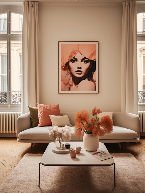 Photo pastel living room photo