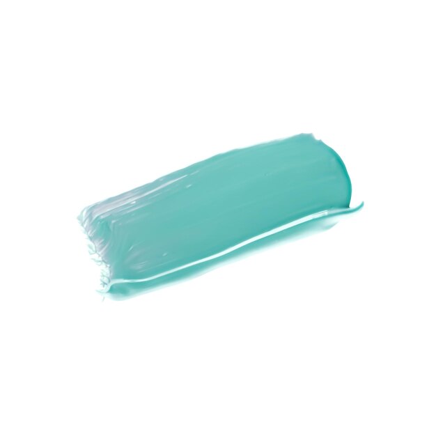 Pastel mint schoonheid staal huidverzorging en make-up cosmetisch product monster textuur geïsoleerd op een witte achtergrond make-up smudge crème cosmetica uitstrijkje of verf penseelstreek