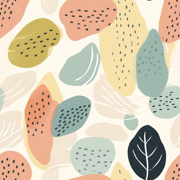 Pastel pattern leaf